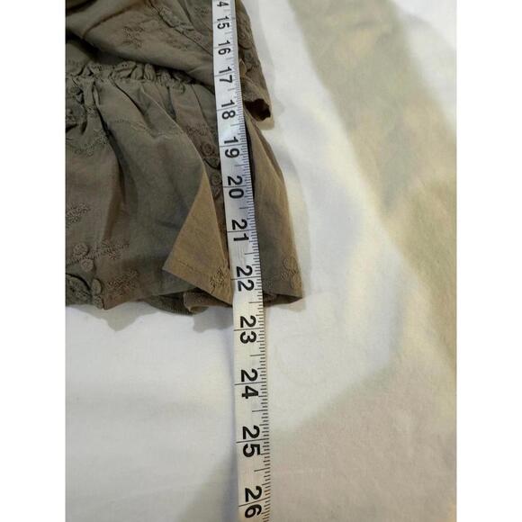 Altar’d State Olive Green Floral Embroidered Ruffle Corset Mini Dress Size Large - Picture 9 of 9